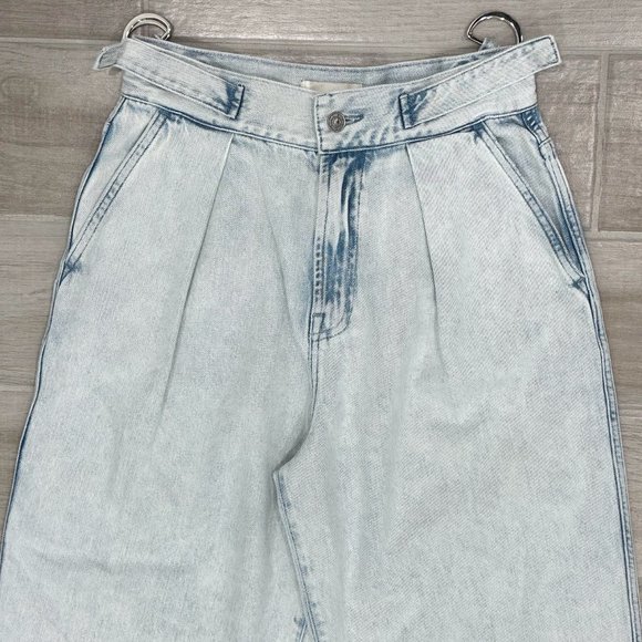 7 For All Mankind Balloon Tab Pant in Isadora Vito Iris Blue Denim Jeans Size 27 - Picture 6 of 16